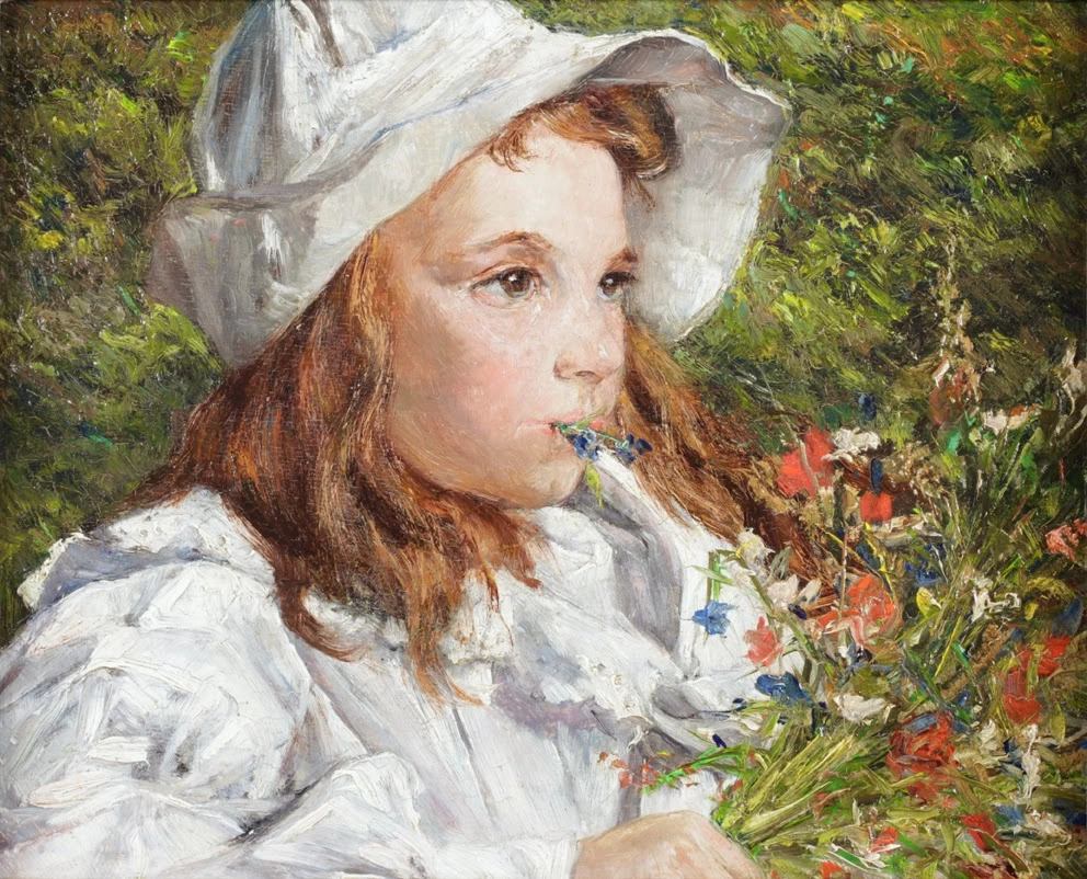 Bambina con fiori